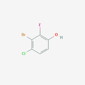 molecular formula C6H3BrClFO B2773908 3-Bromo-4-chloro-2-fluorophenol CAS No. 1781183-19-4