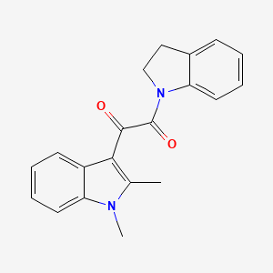 molecular formula C20H18N2O2 B2773923 1-(1,2-dimethyl-1H-indol-3-yl)-2-(indolin-1-yl)ethane-1,2-dione CAS No. 862831-30-9