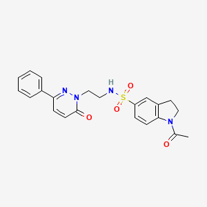 1-acetyl-N-(2-(6-oxo-3-phenylpyridazin-1(6H)-yl)ethyl)indoline-5-sulfonamide