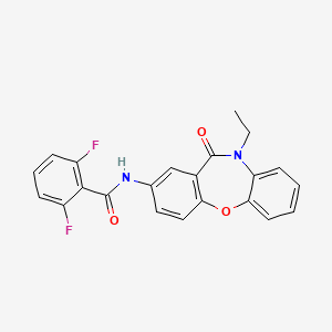 molecular formula C22H16F2N2O3 B2773954 N-(10-ethyl-11-oxo-10,11-dihydrodibenzo[b,f][1,4]oxazepin-2-yl)-2,6-difluorobenzamide CAS No. 921890-13-3