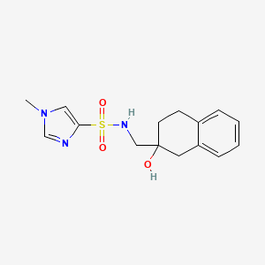 molecular formula C15H19N3O3S B2773958 N-((2-羟基-1,2,3,4-四氢萘-2-基)甲基)-1-甲基-1H-咪唑-4-磺酰胺 CAS No. 1448027-64-2