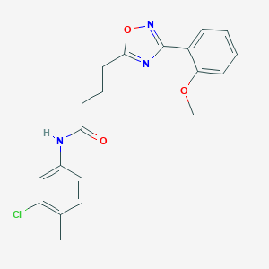 molecular formula C20H20ClN3O3 B277396 N-(3-chloro-4-methylphenyl)-4-[3-(2-methoxyphenyl)-1,2,4-oxadiazol-5-yl]butanamide 