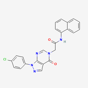 molecular formula C23H16ClN5O2 B2773961 2-(1-(4-chlorophenyl)-4-oxo-1H-pyrazolo[3,4-d]pyrimidin-5(4H)-yl)-N-(naphthalen-1-yl)acetamide CAS No. 852440-72-3