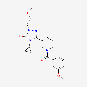 molecular formula C21H28N4O4 B2773982 4-环丙基-3-(1-(3-甲氧基苯甲酰)哌啶-3-基)-1-(2-甲氧基乙基)-1H-1,2,4-三唑-5(4H)-酮 CAS No. 2176152-08-0