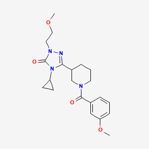 molecular formula C21H28N4O4 B2773982 4-cyclopropyl-3-[1-(3-methoxybenzoyl)piperidin-3-yl]-1-(2-methoxyethyl)-4,5-dihydro-1H-1,2,4-triazol-5-one CAS No. 2176152-08-0