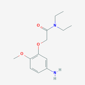 molecular formula C13H20N2O3 B2773984 2-(5-amino-2-methoxyphenoxy)-N,N-diethylacetamide CAS No. 953883-09-5