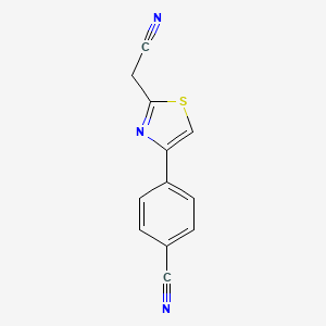 molecular formula C12H7N3S B2773986 4-[2-(氰甲基)-1,3-噻唑-4-基]苯甲腈 CAS No. 528522-91-0