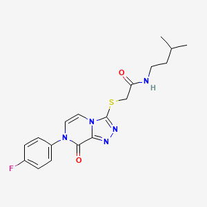 2-((7-(4-fluorophenyl)-8-oxo-7,8-dihydro-[1,2,4]triazolo[4,3-a]pyrazin-3-yl)thio)-N-isopentylacetamide