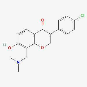 molecular formula C18H16ClNO3 B2773992 3-(4-氯苯基)-8-二甲胺基甲基-7-羟基-香豆素-4-酮 CAS No. 302575-37-7