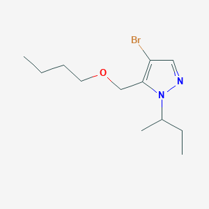 molecular formula C12H21BrN2O B2773994 4-bromo-5-(butoxymethyl)-1-sec-butyl-1H-pyrazole CAS No. 1855946-62-1