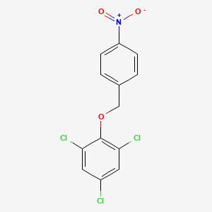 molecular formula C13H8Cl3NO3 B2774000 1,3,5-Trichloro-2-[(4-nitrophenyl)methoxy]benzene CAS No. 1041509-93-6