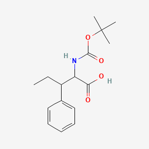 molecular formula C16H23NO4 B2774008 2-{[(叔丁氧羰基)氨基]-3-苯基戊酸 CAS No. 2230799-58-1