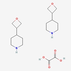 molecular formula C18H32N2O6 B2774022 4-(Oxetan-3-yl)piperidine Hemioxalate CAS No. 1257294-01-1; 1394319-81-3; 1523606-46-3