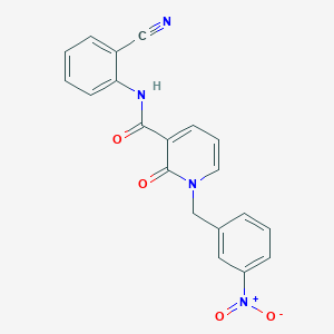 molecular formula C20H14N4O4 B2774027 N-(2-氰基苯基)-1-(3-硝基苯甲基)-2-氧代-1,2-二氢吡啶-3-羧酰胺 CAS No. 942008-49-3