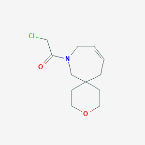 molecular formula C12H18ClNO2 B2774034 2-Chloro-1-(3-oxa-8-azaspiro[5.6]dodec-10-en-8-yl)ethanone CAS No. 2411255-35-9