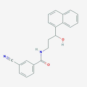 molecular formula C21H18N2O2 B2774037 3-氰基-N-(3-羟基-3-(萘基)丙基)苯甲酰胺 CAS No. 1421517-29-4