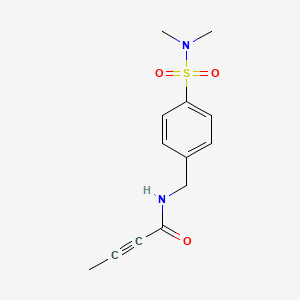 molecular formula C13H16N2O3S B2774043 N-{[4-(dimethylsulfamoyl)phenyl]methyl}but-2-ynamide CAS No. 2097914-11-7