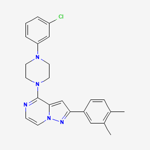 4-(4-(3-Chlorophenyl)piperazin-1-yl)-2-(3,4-dimethylphenyl)pyrazolo[1,5-a]pyrazine
