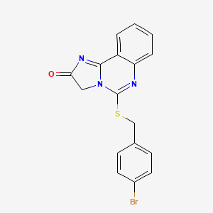 molecular formula C17H12BrN3OS B2774052 5-[(4-bromobenzyl)sulfanyl]imidazo[1,2-c]quinazolin-2(3H)-one CAS No. 478046-05-8