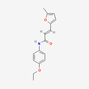 molecular formula C16H17NO3 B2774058 (E)-N-(4-乙氧基苯基)-3-(5-甲基呋喃-2-基)丙烯酰胺 CAS No. 300813-72-3