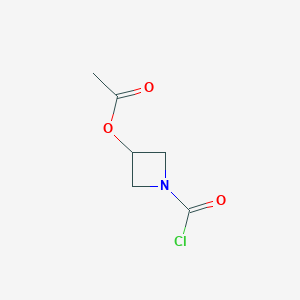 (1-Carbonochloridoylazetidin-3-yl) acetate