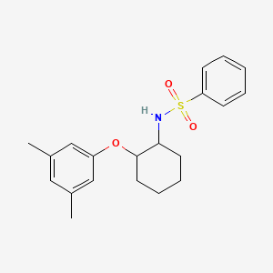 molecular formula C20H25NO3S B2774067 N-[2-(3,5-dimethylphenoxy)cyclohexyl]benzenesulfonamide CAS No. 380564-38-5