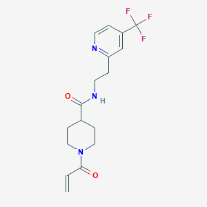 molecular formula C17H20F3N3O2 B2774072 1-Prop-2-enoyl-N-[2-[4-(trifluoromethyl)pyridin-2-yl]ethyl]piperidine-4-carboxamide CAS No. 2361825-55-8