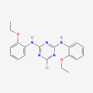 molecular formula C19H20ClN5O2 B2774079 6-氯-N,N'-双(2-乙氧苯基)-1,3,5-三嗪-2,4-二胺 CAS No. 361199-02-2
