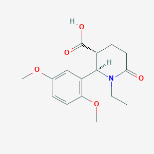 (2R,3R)-2-(2,5-dimethoxyphenyl)-1-ethyl-6-oxopiperidine-3-carboxylic acid