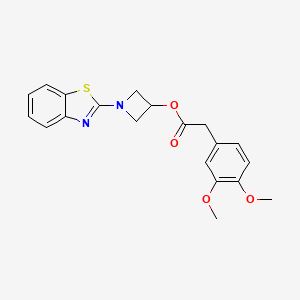 molecular formula C20H20N2O4S B2774085 1-(苯并[d]噻唑-2-基)氮杂环丁烷-3-基-2-(3,4-二甲氧基苯基)乙酸酯 CAS No. 1396863-34-5