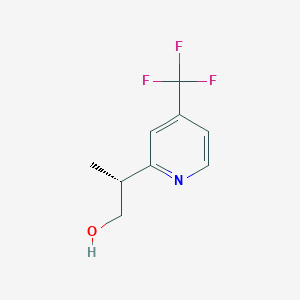 molecular formula C9H10F3NO B2774092 (2R)-2-[4-(Trifluoromethyl)pyridin-2-yl]propan-1-ol CAS No. 2248209-80-3
