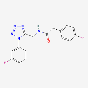 2-(4-fluorophenyl)-N-((1-(3-fluorophenyl)-1H-tetrazol-5-yl)methyl)acetamide