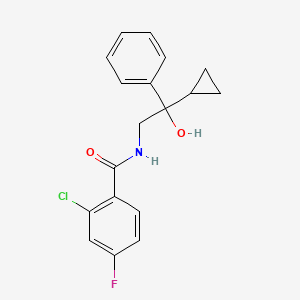 2-chloro-N-(2-cyclopropyl-2-hydroxy-2-phenylethyl)-4-fluorobenzamide