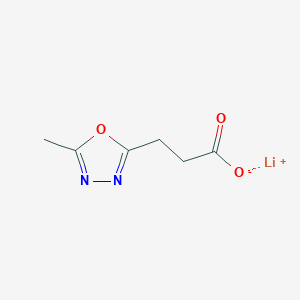 molecular formula C6H7LiN2O3 B2774109 Lithium(1+) ion 3-(5-methyl-1,3,4-oxadiazol-2-yl)propanoate CAS No. 1989672-52-7
