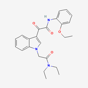 2-[1-[2-(diethylamino)-2-oxoethyl]indol-3-yl]-N-(2-ethoxyphenyl)-2-oxoacetamide