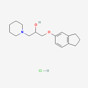 molecular formula C17H26ClNO2 B2774114 1-((2,3-dihydro-1H-inden-5-yl)oxy)-3-(piperidin-1-yl)propan-2-ol hydrochloride CAS No. 474260-88-3