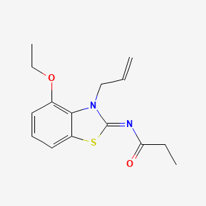 (Z)-N-(3-allyl-4-ethoxybenzo[d]thiazol-2(3H)-ylidene)propionamide
