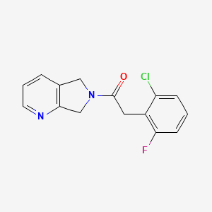 molecular formula C15H12ClFN2O B2774128 2-(2-chloro-6-fluorophenyl)-1-(5H-pyrrolo[3,4-b]pyridin-6(7H)-yl)ethanone CAS No. 2195878-53-4