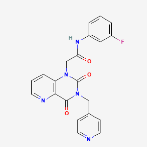 molecular formula C21H16FN5O3 B2774150 2-(2,4-dioxo-3-(pyridin-4-ylmethyl)-3,4-dihydropyrido[3,2-d]pyrimidin-1(2H)-yl)-N-(3-fluorophenyl)acetamide CAS No. 941908-74-3