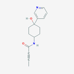 molecular formula C15H18N2O2 B2774151 N-(4-Hydroxy-4-pyridin-3-ylcyclohexyl)but-2-ynamide CAS No. 2411272-35-8