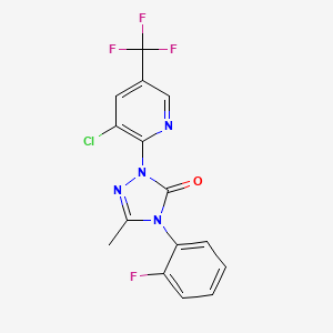 2-[3-chloro-5-(trifluoromethyl)-2-pyridinyl]-4-(2-fluorophenyl)-5-methyl-2,4-dihydro-3H-1,2,4-triazol-3-one