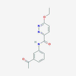 molecular formula C15H15N3O3 B2774166 N-(3-乙氧基苯基)-6-乙氧基哌嗪-3-羧酰胺 CAS No. 1351585-42-6