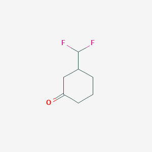 molecular formula C7H10F2O B2774168 3-(Difluoromethyl)cyclohexan-1-one CAS No. 1355729-67-7