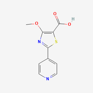 molecular formula C10H8N2O3S B2774175 4-甲氧基-2-(吡啶-4-基)噻唑-5-羧酸 CAS No. 1612887-08-7