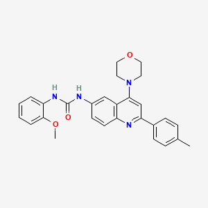 1-(2-Methoxyphenyl)-3-(4-morpholino-2-(p-tolyl)quinolin-6-yl)urea