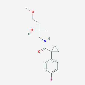 molecular formula C16H22FNO3 B2774182 1-(4-fluorophenyl)-N-(2-hydroxy-4-methoxy-2-methylbutyl)cyclopropane-1-carboxamide CAS No. 1911440-10-2