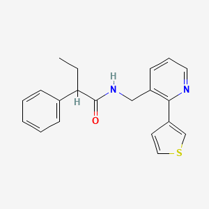 2-phenyl-N-((2-(thiophen-3-yl)pyridin-3-yl)methyl)butanamide