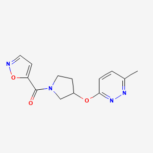 Isoxazol-5-yl(3-((6-methylpyridazin-3-yl)oxy)pyrrolidin-1-yl)methanone