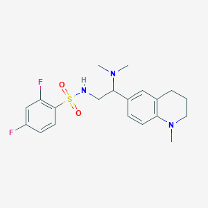 molecular formula C20H25F2N3O2S B2774189 N-(2-(dimethylamino)-2-(1-methyl-1,2,3,4-tetrahydroquinolin-6-yl)ethyl)-2,4-difluorobenzenesulfonamide CAS No. 954042-99-0