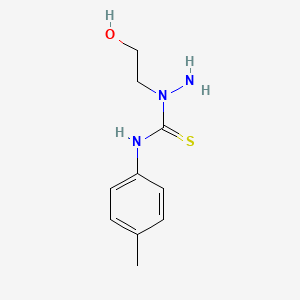 molecular formula C10H15N3OS B2774194 1-(2-Hydroxyethyl)-N-(4-methylphenyl)-hydrazinecarbothioamide CAS No. 98041-79-3